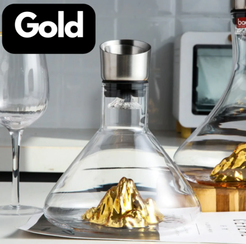 Mountain Decanter with Crystal Glass Filter (One Piece)