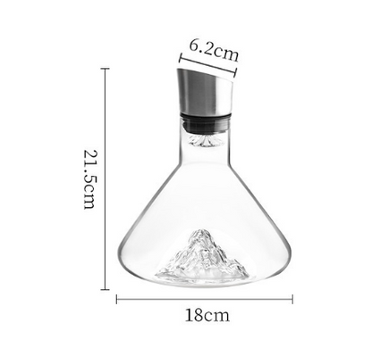 Mountain Decanter with Crystal Glass Filter (One Piece)