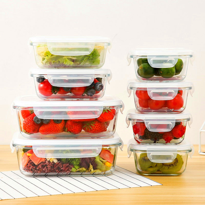 Premium Glass Meal Prep Containers — Airtight Lids Set