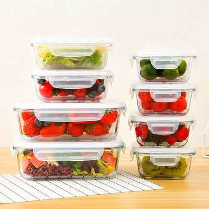 Premium Glass Meal Prep Containers — Airtight Lids Set