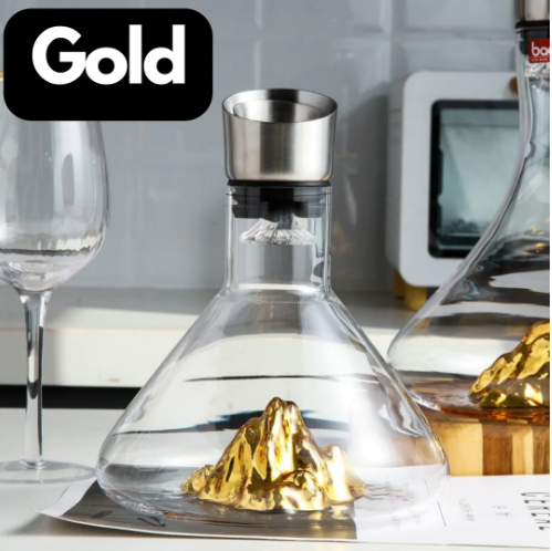 Mountain Decanter with Crystal Glass Filter (One Piece)