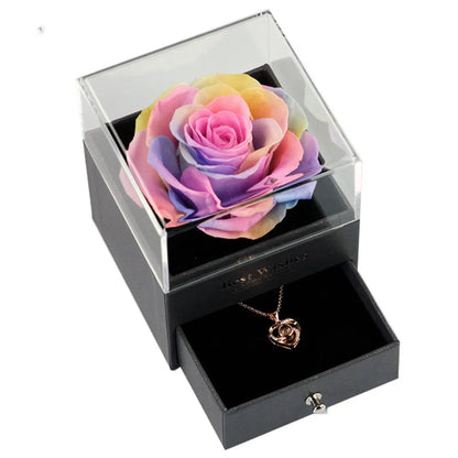 Eternal Rose Keepsake Necklace — Romantic Gift for Her