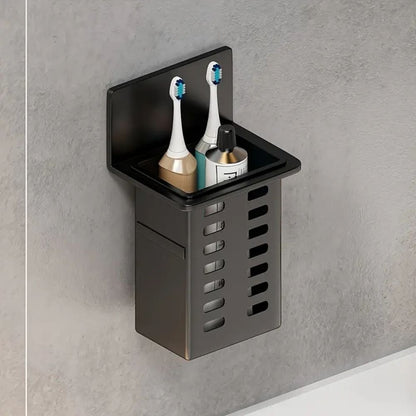 Modern Wall-Mounted Bathroom Organizer – Minimalist Home Storage & Decor