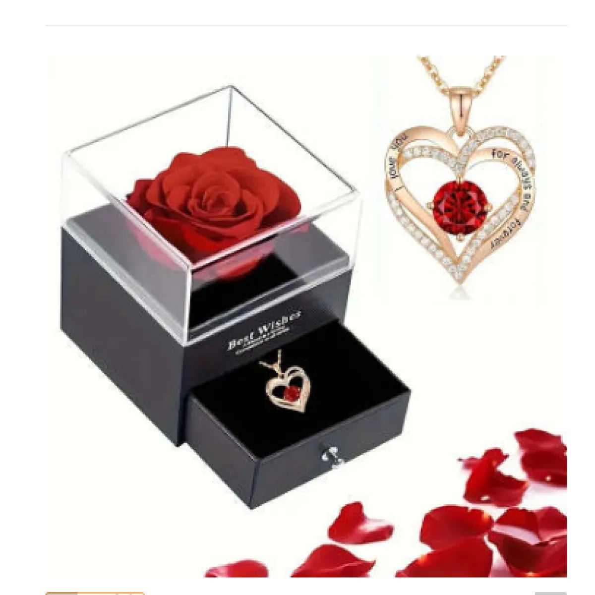 Eternal Rose Keepsake Necklace — Romantic Gift for Her