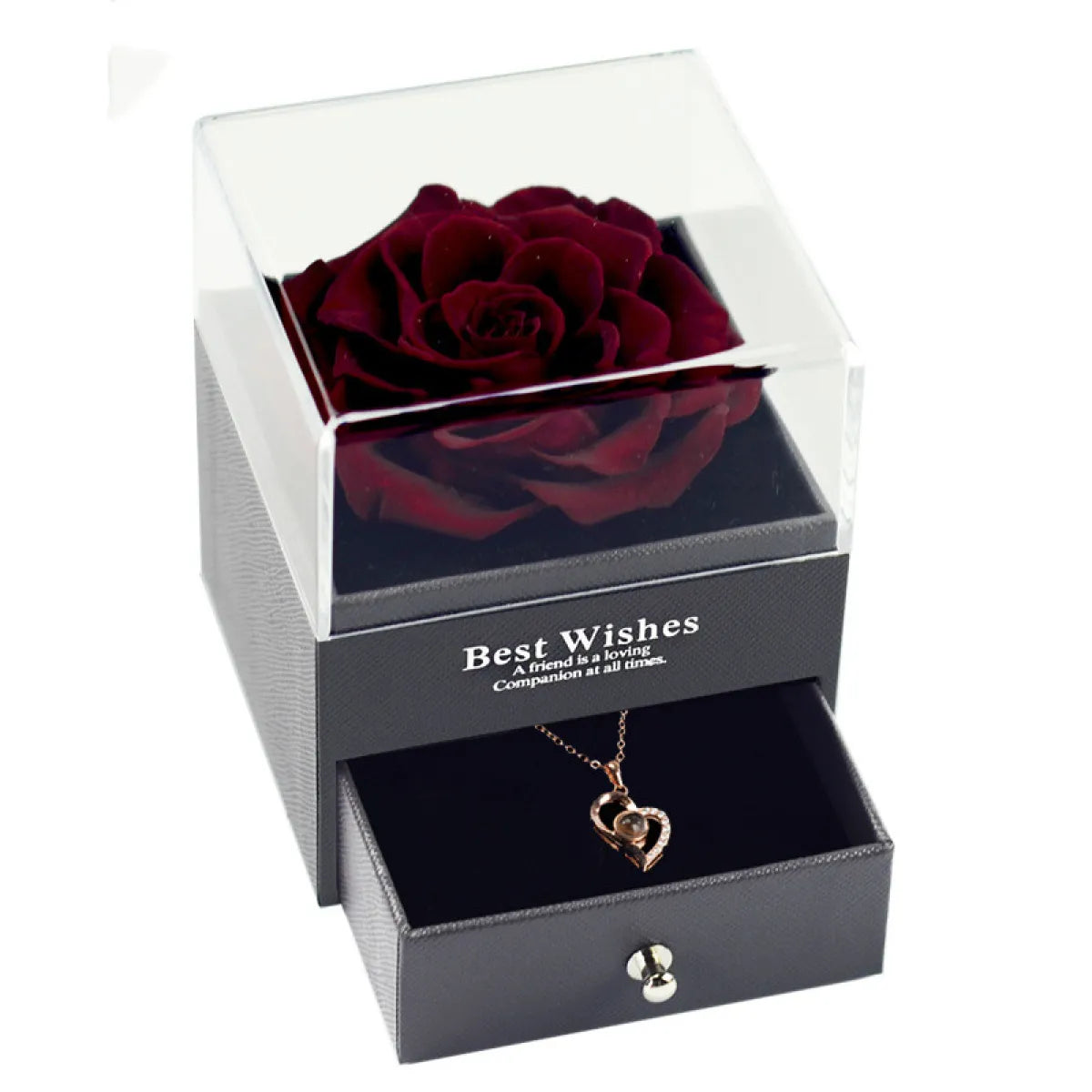 Eternal Rose Keepsake Necklace — Romantic Gift for Her