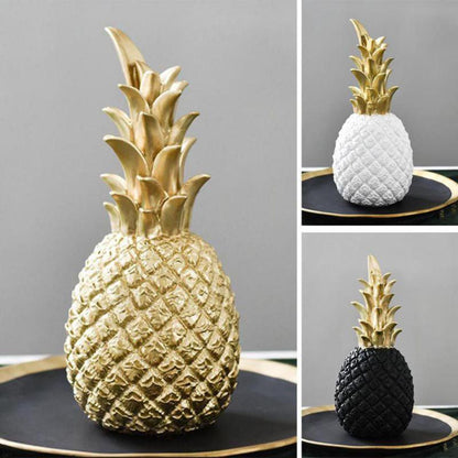 Gleaming Pineapple Resin Decor