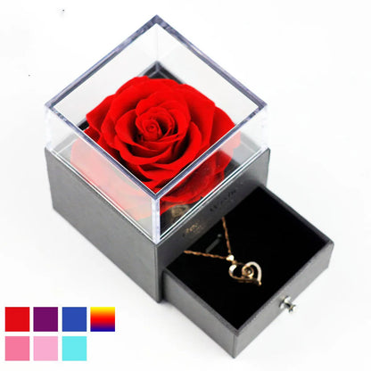 Eternal Rose Keepsake Necklace — Romantic Gift for Her