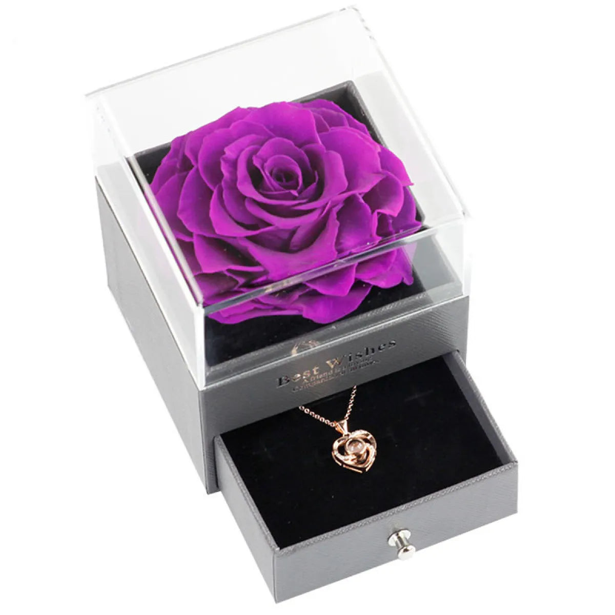 Eternal Rose Keepsake Necklace — Romantic Gift for Her