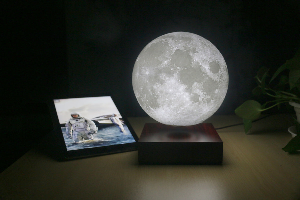 Levitating Moon Lamp – Magnetic Floating LED Night Light (18cm)