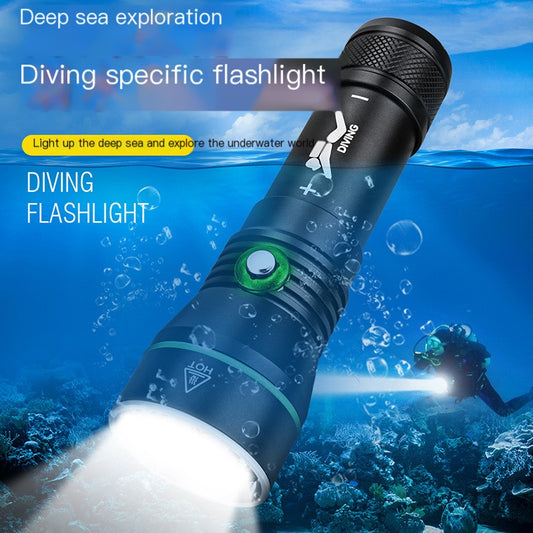 High-Power P50 Underwater Diving Flashlight