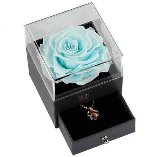Eternal Rose Keepsake Necklace — Romantic Gift for Her