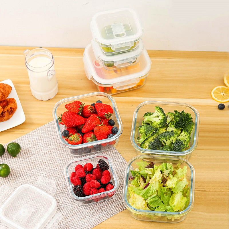 Premium Glass Meal Prep Containers — Airtight Lids Set