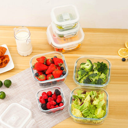 Premium Glass Meal Prep Containers — Airtight Lids Set