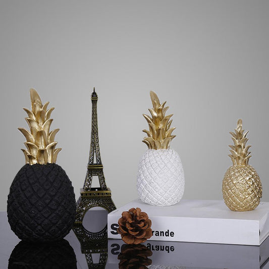 Gleaming Pineapple Resin Decor