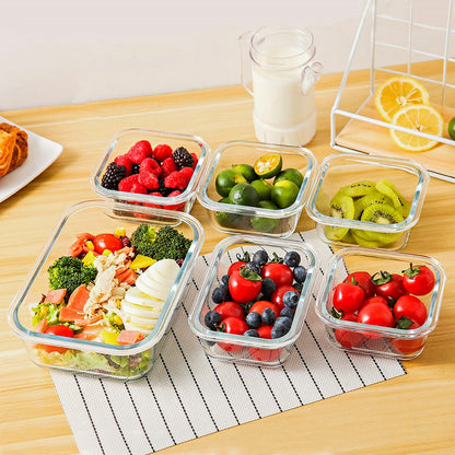 Premium Glass Meal Prep Containers — Airtight Lids Set