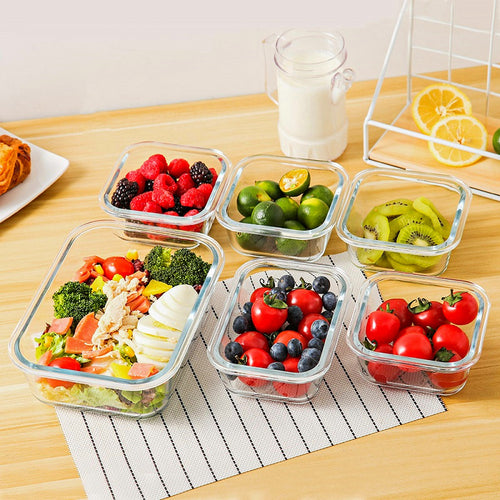 Premium Glass Meal Prep Containers — Airtight Lids Set