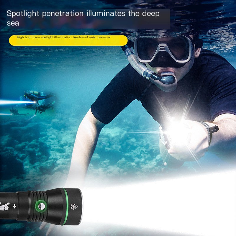 High-Power P50 Underwater Diving Flashlight