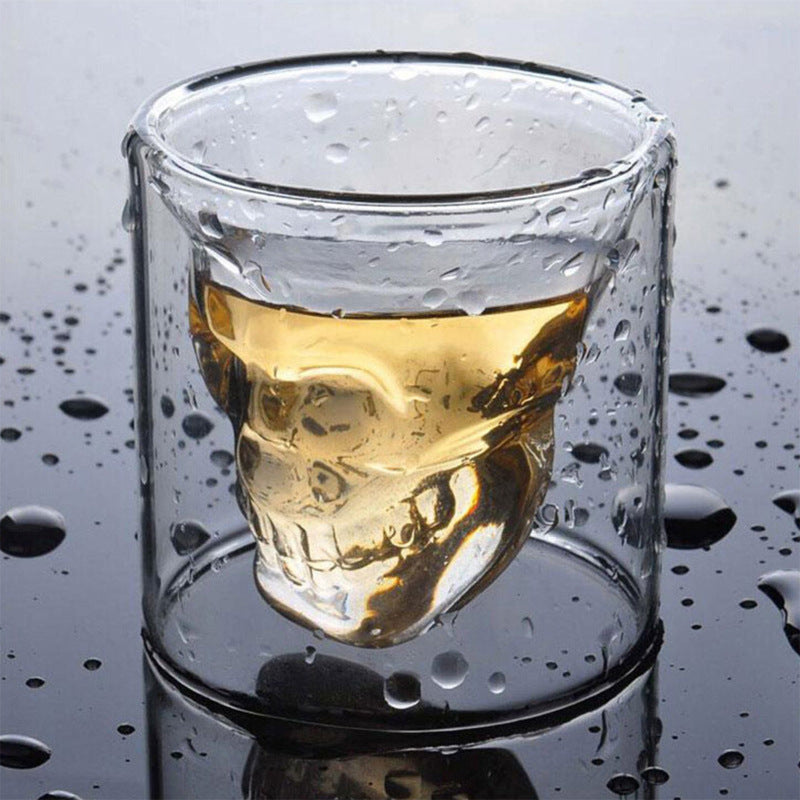Personalized Skull Wine and Beer Glasses for Bar Decor